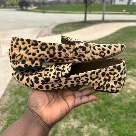 Steve Madden Women's Brown‎ and Tan Animal Print Loafer Flats Size 10 Shoes - Picture 11 of 17